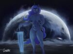  abs absurd_res anthro breasts clothing cutie_mark doggomeatball elden_ring female friendship_is_magic fromsoftware genitals hasbro hi_res jewelry looking_at_viewer moon moonlight_greatsword muscular muscular_female my_little_pony navel nipples princess_luna_(mlp) pussy ring smile solo standing thick_thighs 