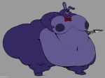  absurd_res anthro belly big_belly big_butt big_moobs bonnie_(fnaf) butt five_nights_at_freddy&#039;s fur heftyotter hi_res huge_butt hyper hyper_butt male moobs obese overweight overweight_male scottgames solo 