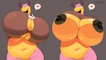  2023 absurd_res anthro big_breasts breasts cleavage clothed clothing dragon female hi_res huge_breasts nipples patty_(vimhomeless) slightly_chubby solo vimhomeless 