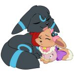  accessory black_body black_fur blue_markings bow_ribbon bow_tie brown_body brown_fur cleaning_face clothing daughter_(lore) daww eevee eeveelution eyes_closed father_(lore) father_and_child_(lore) father_and_daughter_(lore) fur furgonomics generation_1_pokemon generation_2_pokemon gracie_(sweetcupcake) hair_accessory hair_bow hair_ribbon ittybittiestpawz kurai_(kuraibre) licking lying markings nintendo on_front onesie parent_(lore) parent_and_child_(lore) parent_and_daughter_(lore) pokemon pokemon_(species) pouting ribbons scarf sitting smile tail tail_accessory tail_bow tail_ribbon tongue tongue_out umbreon 