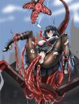  1girl ass black_hair blue_hair breasts highres inuitakumi49 monster multicolored_hair nipples pantyhose penis_tentacle punishing:_gray_raven pussy rape restrained selena_(punishing:_gray_raven) slime_(substance) spread_legs tentacle_sex tentacles torn_clothes torn_pantyhose vaginal 