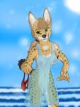  akina clothing dress felid feline female hi_res mammal panties serval sundress teasing underwear 