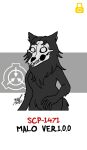  2021 5_fingers anthro biped black_body black_ears black_fur black_tail black_text bone canid canine canis colored curvy_figure dated digital_drawing_(artwork) digital_media_(artwork) empty_eyes english_text fangs female fingers fur hair hi_res hourglass_figure lock_symbol malo malo_1.0 mammal red_text scp-1471-a scp_foundation sharp_teeth signature simple_background skull skull_head solo standing tail teeth text white_background white_eyes wolf yellow_lock_symbol zal-cryptid 