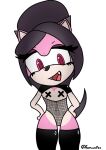  anthro boots clothing cute_fangs famousfen fan_character fangs female footwear hands_on_hips latex latex_boots latex_clothing legwear looking_at_viewer rubber rubber_boots sega solo sonic_the_hedgehog_(series) star_the_spineless_hedgehog teeth thigh_boots thigh_highs 