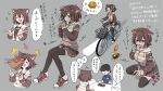  2girls animal_ears bag bicycle black_thighhighs brown_hair brown_hoodie brown_skirt bruise bruise_on_face burger cat_ears cat_girl cat_tail eating fast_food food fumino_tamaki fumino_tamaki_(1st_costume) green_eyes highres hood hood_down hoodie injury kibi_(raiccnue) leaf light_brown_hair long_sleeves mcdonald&#039;s miniskirt multicolored_clothes multicolored_hair multicolored_hoodie multiple_girls nijisanji paper_bag red_footwear riding riding_bicycle shoes short_hair skirt tail tearing_up tears thighhighs translation_request trembling two-tone_hair virtual_youtuber white_hoodie wind 