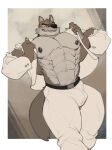  2023 abs abstract_background absurd_res anthro areola barazoku biceps big_pecs black_eyes black_nose bottomwear brown_background brown_body brown_ears brown_fur brown_tail bulge canid canine canis clothed clothed_anthro clothed_male clothing crotch_tuft detailed dreamworks fluffy fluffy_tail fur happy hi_res long_tail looking_at_viewer male mammal manly mostly_nude mostly_nude_anthro mostly_nude_male mr._wolf_(the_bad_guys) multicolored_body multicolored_ears multicolored_fur muscular muscular_anthro muscular_male navel nipples oldshep pants pecs portrait pose presenting_body sharp_teeth simple_background smile smiling_at_viewer solo standing suit tail tan_background tan_body tan_ears tan_fur teeth the_bad_guys thick_thighs topless topless_anthro topless_male torn_clothing triceps tuft white_background wolf yellow_sclera 