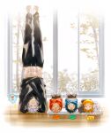  1girl 3boys :i :o abs absurdres aged_down barefoot black_hair black_jacket black_pants black_shorts bloom blue_eyes blue_hoodie blush brown_hair child drawstring feet flower_(symbol) frown fushiguro_megumi gojou_satoru handstand heart highres hood hoodie indoors itadori_yuuji jacket jujutsu_kaisen kugisaki_nobara long_sleeves lying medium_hair multiple_boys notice_lines on_back open_mouth pants parted_lips pink_hair red_hoodie short_hair shorts sleeping speech_bubble spoken_expression spoken_heart sweat toes tree trembling upside-down v-shaped_eyebrows white_hair window wooden_floor yellow_hoodie yoon_(dmsco1803) zzz 