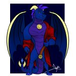  anthro belt belt_buckle bgn bright_sight_(oc) clothing dragon frill_(anatomy) heterochromia hi_res horn looking_at_viewer male medallion muscular pecs robe slit solo spines tail undressing wings 