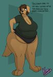  adjusting_clothing alex_(lonnyk) anthro belly_overhang big_breasts big_butt bird_dog breasts butt canid canine canis cleavage clothed clothing domestic_dog female hi_res hunting_dog labrador lonnyk mammal retriever slightly_chubby slightly_chubby_female solo 