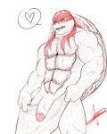  anthro biceps clothing collar genitals hi_res levana male muscular muscular_anthro muscular_male penis raphael_(tmnt) reptile scalie shell solo teenage_mutant_ninja_turtles teenage_mutant_ninja_turtles_(2014) turtle turtle_shell vein veiny_penis 