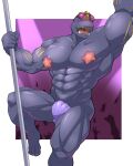  abs biceps clothed clothing eyewear generation_1_pokemon hi_res humanoid machoke maldu male muscular muscular_humanoid muscular_male muscular_thighs nintendo partially_clothed pecs pokemon pokemon_(species) shell solo sunglasses 