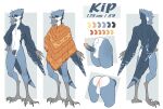 absurd_res anthro avian avian_feet balls beak bird blue_body blue_feathers chest_tuft clothing color_swatch erection eyebrow_piercing facial_piercing feathers flaccid foreskin genitals hair hi_res hirundinid house_martin humanoid_genitalia kip_(kjip) long_hair male martin_(bird) oscine passerine penis piercing pinup poncho pose presenting reference_image side_cut solo thethinghidding tuft white_body white_feathers winged_arms wings yellow_eyes 