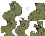  2023 absurd_res anon anthro armpit_hair barazoku biceps black_nose body_hair chest_fur crotch_tuft digital_media_(artwork) duo extreme_size_difference eyes_closed five_nights_at_freddy&#039;s five_nights_at_freddy&#039;s_3 fur green_body green_fur grey_body grey_skin grilder123 hi_res holding_partner human lagomorph leporid male mammal muscular muscular_anthro muscular_male pecs rabbit scottgames sequence size_difference smile springtrap_(fnaf) teeth tuft 