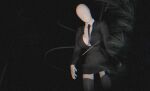  black_clothing black_suit clothing creeping creepy creepypasta dark_forest el_water faceless female intersex intersex/female legwear looking_at_viewer monster slenderman suit tall tentacles thigh_highs 