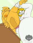  alphys ambiguous_penetration anthro asgore_dreemurr balls beard big_breasts blonde_hair boss_monster bovid breasts caprine digital_media_(artwork) duo facial_hair female female_penetrated fur furniture genitals goat hair hi_res male male/female male_penetrating male_penetrating_female mammal nipples on_table open_mouth penetration penis perspective perspective_shot reptile scalie sex simple_background table tongue undertale undertale_(series) white_body wolfbaloo 