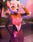  anthro brown_body brown_fur cellphone cheek_tuft chise_(sailorrooscout) clothing crop_top earbuds facial_tuft female fur grey_body grey_fur gulonine hair headphones heresvix hi_res inner_ear_fluff mammal marten mustelid musteline open_mouth open_smile orange_body orange_fur pawpads paws phone pine_marten pink_pawpads scales shirt smartphone smile solo sweatpants topwear tuft white_body white_fur white_hair wide_eyed yellow_body yellow_scales 