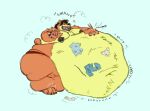  2d_(artwork) abdominal_bulge anthro bear belly belly_rub big_belly bodily_fluids bodily_noises body_hair bracelet breath burping burping_up_clothing chest_tuft chocopaws2 churn churning clothing contact_onomatopoeia different_sound_effects digestion digestion_noises digestive_fluids happy_trail hyper hyper_belly jewelry male mammal moobs navel nipple_piercing nipples onomatopoeia open_mouth oral_vore overweight overweight_anthro overweight_male panting patting patting_belly piercing ring saliva slosh sloshing_belly solo sound_effect_variant sound_effects spiked_bracelet spikes tail text tongue tongue_out tuft vore vowelless 