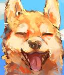  ambiguous_gender anthro black_nose breath canid canine canis domestic_dog eyes_closed female feral hi_res koldiablo male mammal panting pink_tongue shiba_inu solo spitz tongue 