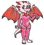  anthro blep clothing dragon eyeshadow fishnet fishnet_legwear fur girly legwear lingerie low_res lyraarts makeup male pink_clothing pink_lingerie solo tongue tongue_out tyran_(tyrainious) white_body white_fur 