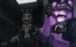  absurd_res animatronic anthro arthropod bear bee duo ewademar five_nights_at_freddy&#039;s hi_res hymenopteran insect light machine male mammal purple_body robot scottgames terror 