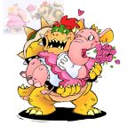  &lt;3 2023 alternate_species anthro bowser carrying_another claws clothing duo elephant elephant_peach elephantid female gloves handwear hi_res koopa male male/female mammal mario_bros maxawumba nintendo proboscidean scalie super_mario_bros_wonder 