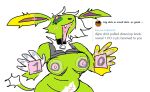  anthro breasts dijon_(guncht) eeveelution female follower_number fur generation_1_pokemon green_body green_fur guncht jolteon nintendo nipples open_mouth pokemon pokemon_(species) trans_(lore) trans_man_(lore) 
