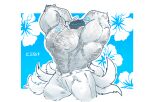  9000_(c3b4) big_muscles body_hair c3b4 fur hi_res huge_muscles machine male muscular muscular_male protogen solo white_body white_fur 