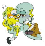  anthro blush cephalopod clothed clothing coleoid duo footwear freckles hi_res male male/male mao_draws marine mollusk nickelodeon octopodiform octopus on_model sea_sponge shirt shoes socks spongebob_squarepants spongebob_squarepants_(character) squidward_tentacles toony tooth_gap topwear underwear 