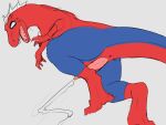  bored_draggy18 dinosaur feral genitals hi_res male marvel penis reptile scalie solo spider-man_(series) spider_rex theropod tyrannosaurid tyrannosaurus 