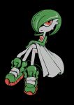 3buddy absurd_res ambiguous_gender black_background clothing dress footwear gardevoir generation_3_pokemon hi_res humanoid nintendo not_furry pokemon pokemon_(species) red_eyes shoes simple_background sneakers solo 