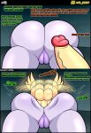  absurd_res al_gx anal anal_penetration anthro big_breasts big_butt big_penis breasts butt butt_squish chubby_female clothing comic dialogue dragon duo english_text eyewear fan_character female from_behind_position generation_5_pokemon generation_6_pokemon genitals girly goo_creature goodra hi_res hisuian_form hisuian_goodra huge_butt huge_penis hyper hyper_genitalia hyper_penis lagomorph legendary_pokemon leporid lying male male/female male_on_top mammal mature_anthro mature_female mommy_kink nintendo nude on_front on_top opal_(al_gx) overweight overweight_anthro overweight_female penetration penile penile_penetration penis penis_in_ass pokemon pokemon_(species) pseudo_hair pussy rabbit rear_view regional_form_(pokemon) sex side_view squish story text victini yellow_body 