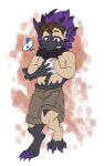  2023 absurd_res bottomwear brown_hair claws clothing ear_growth fur fur_growth generation_5_pokemon grey_body grey_fur growth hair hi_res human_to_anthro mid_transformation nintendo orb pokemon pokemon_(species) purple_body purple_claws purple_eyes purple_fur purple_hair shorts shorts_only species_transformation starwolfskin talderius transformation white_body white_skin zgf_art zgf_gaming zoroark 