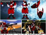  akira_bike_slide anthro armor athletic battle city cityscape clothing cryptid_queen evening female fur gloves grace_smirnova gun handwear hi_res machine model_sheet motorcycle night protogen ranged_weapon red_armor red_body rifle road sniper_rifle solo thick_thighs vehicle weapon white_body white_fur 