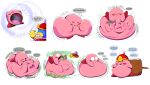  absurd_res accidental_digestion after_vore belly belly_rub big_belly cheek_bulge clothing dialogue digestion digestion_noises digestion_sequence duo hi_res king_dedede kirby kirby_(series) lying male nintendo on_front oral_vore rumbling_stomach sequence swallowing tepigfan101 vore 