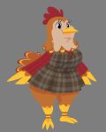  3_toes animal_crossing anthro ava_(animal_crossing) avian avian_caruncle barefoot beak bird black_eyes breasts brown_body brown_feathers captain_molasses chicken chubby_cheeks clothing comb_(anatomy) curvy_figure dress eyelashes feathers feet female galliform gallus_(genus) head_crest hi_res nintendo phasianid scuted_legs scutes simple_background solo standing sweater tail_feathers thick_thighs toes topwear voluptuous voluptuous_anthro voluptuous_female wide_hips winged_arms wings 