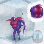  activision anthro breast_squish breasts butt butt_focus comic cynder dragon expansion female genitals inflation liquid_inflation nipples purple_body pussy sam2up sequence shower soap solo spyro_the_dragon squish tongue tongue_out water water_inflation watermark 
