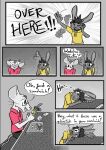  2023 absurd_res anthro beauchamp_(halcyon) clothed clothing comic dialogue digital_media_(artwork) duo english_text fur greyscale hair halcyon_(series) herba_(halcyon) hi_res lagomorph leporid lost_andsafe male male/male mammal monochrome mouse murid murine open_mouth rabbit rodent simple_background smile text 