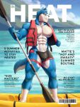  3:4 abs anthro boat bulge canid canine canis cover english_text hi_res life_jacket magazine_cover male mammal matte_exe muscular muscular_male nipples pecs solo text vehicle watercraft wolf 