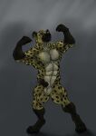  absurd_res anthro bodily_fluids erection flexing genital_fluids hi_res hyena lancethewereyena male mammal nude precum sample solo werecreature wereyeen wereyena ych 