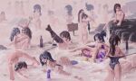  6+girls absurdres bukkake cum cum_bath highres multiple_girls non-web_source nude onsen sex_toy swimsuit wmwydr300k yuri 