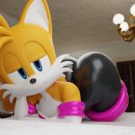  absurd_res adri164 big_butt black_nose blue_eyes bubble_butt butt butt_heart canid canine clothing fox girly hi_res looking_at_viewer male mammal miles_prower rouge_the_bat_outfit sega selfie smile solo sonic_the_hedgehog_(series) tight_clothing wide_hips 