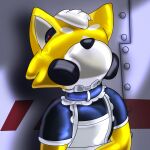  boots clothing drone dronesuit dronification footwear fox_mccloud gloves handwear hi_res implied_permanent kidnapping latex_gloves maid_apron maid_uniform nintendo rubber rubber_boots rubber_clothing rubber_suit slave star_art_hd star_fox uniform 