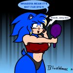  age_progression anthro big_breasts bluewavecon breasts clothed clothing crossgender digital_media_(artwork) english_text eulipotyphlan female fur hair hedgehog low_res mammal mature_female sega simple_background solo sonic_the_hedgehog sonic_the_hedgehog_(series) tail text thong underwear 