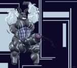  absurd_res balls big_arms big_balls big_pecs big_penis butt five_nights_at_freddy&#039;s:_security_breach_ruin genitals hi_res huge_balls huge_penis lagomorph leporid lightning_bolt male mammal muscular mxes_(fnaf) pecs penis rabbit thedeernoah thick_penis vein veiny_penis 