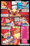  abstract_background absurd_res anal anal_penetration animal_genitalia balls big_penis blue_eyes collar comic degradation duo eevee eeveelution fellatio feral flareon generation_1_pokemon genitals girly hi_res internal knot male male/male name_tag nintendo oral penetration penile penis petplay pokemon pokemon_(species) red_eyes roleplay scar sex suta-star 