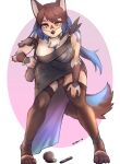  absurd_res anthro big_breasts bracelet breasts canid canine clothed clothing dress female hi_res j8k_s jewelry mammal no_underwear pubes purse simple_background solo upskirt wide_hips yellow_eyes 