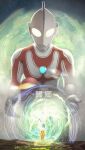  1boy castlings color_timer glowing glowing_eyes gou_hideki highres kaette_kita_ultraman ultra_series ultraman_jack uniform 