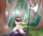  absurd_res anthro breed canid canine domestic_cat dominant dominant_female duo el-gallo felid feline felis female forced forest fox halberd hi_res male male/female mallory_(smar7) mammal marc_(smar7) medieval melee_weapon penetration plant polearm sex tree vaginal vaginal_penetration weapon 