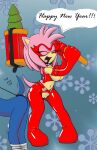  amy_rose anthro armwear blue_body bottomwear breasts butt christmas_tree_toy clothing collar colored corset crotchless_bottomwear crotchless_clothing crotchless_pants dialogue dominant dominant_female duo elbow_gloves eulipotyphlan eyelashes eyes_closed female gloves grose handwear hedgehog hi_res holidays imminent_anal lingerie male mammal muffled new_year pants piko_piko_hammer pink_body red_rubber rubber rubber_clothing sega sex_toy shaking smile sonic_the_hedgehog sonic_the_hedgehog_(series) submissive submissive_male topwear trembling 