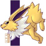  3_fingers 3_toes acealari ambiguous_gender annoyingmoth artist_name black_sclera eeveelution feet feral fingers fur generation_1_pokemon jolteon mane nintendo pokemon pokemon_(species) pupils solo toes white_body white_fur white_pupils yellow_body yellow_fur 